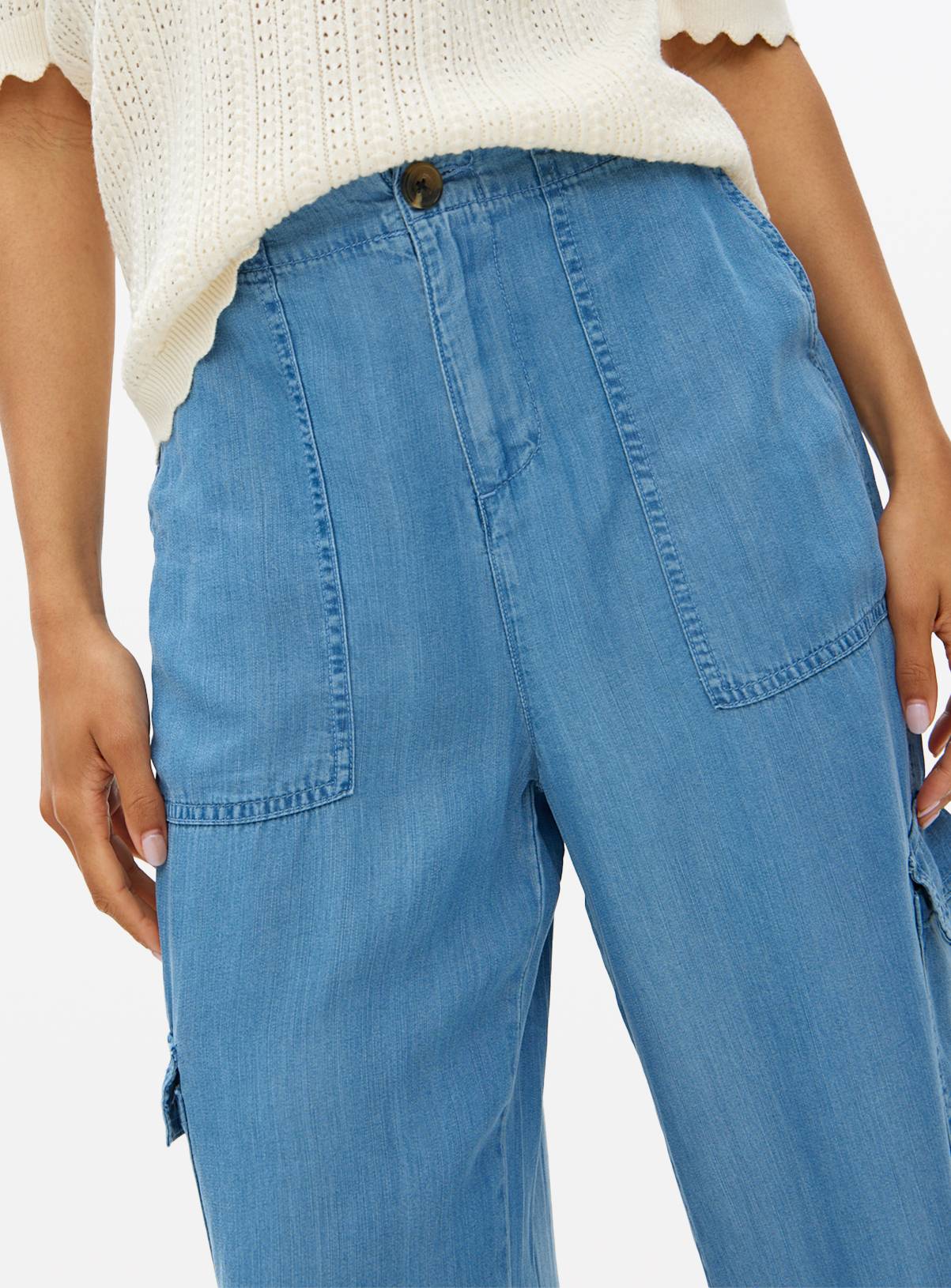 Mid Blue Denim Utility Trousers  12 - Image 3